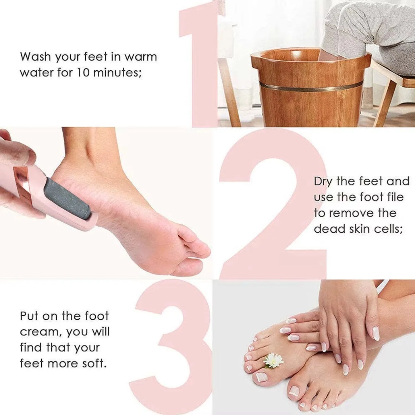 Rechargeable Electric Callus Remover – Cordless Foot File for Smooth and Soft Heels
