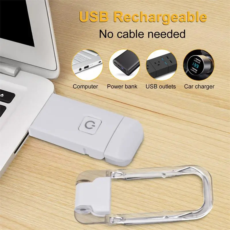 LED USB Rechargeable Book Light – Portable Clip Reading Lamp with Eye Protection
