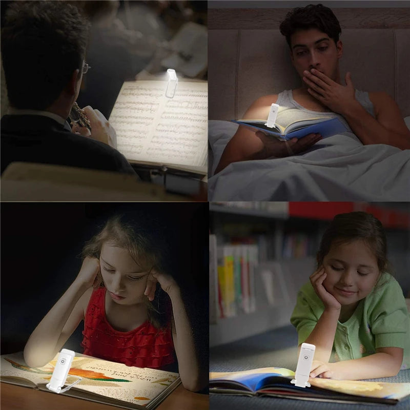 LED USB Rechargeable Book Light – Portable Clip Reading Lamp with Eye Protection
