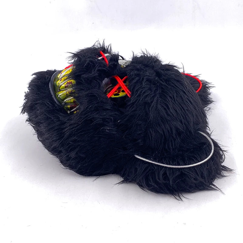 Bloody Plush Black Bear Mask – Full Face Horror Costume for Halloween & Cosplay Events