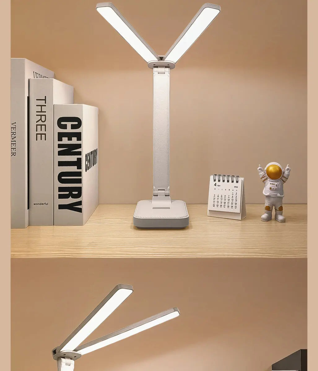 LED Desk Lamp 3 Levels Dimmable Touch Night Light USB Rechargeable Eye Protection Foldable Table Lamp
