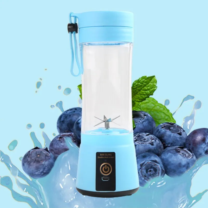 380ml Portable Electric Juicer – USB Rechargeable Mini Smoothie Blender for Travel and Kitchen Use