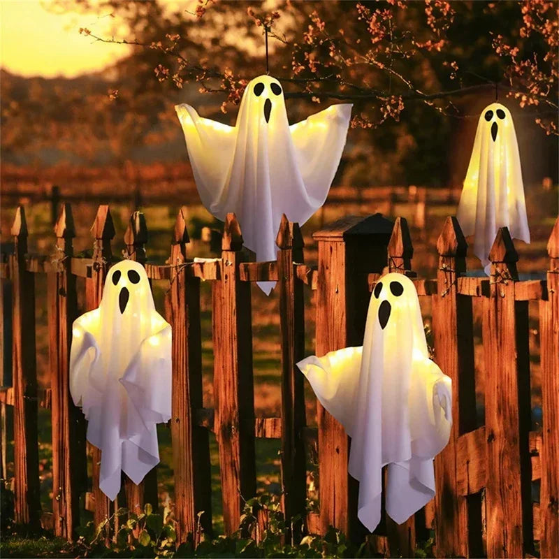 Halloween Hanging Ghost Decoration – Light-Up Flying Ghost for Indoor & Outdoor Halloween Parties