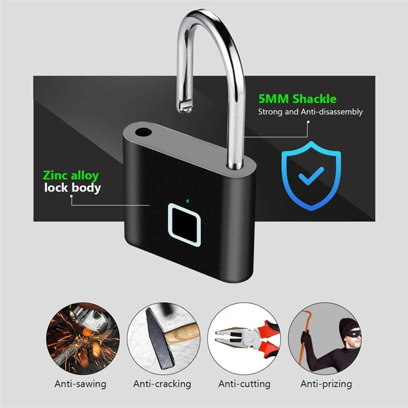 Keyless Smart Fingerprint Padlock – Secure, Modern, and Effortless Access