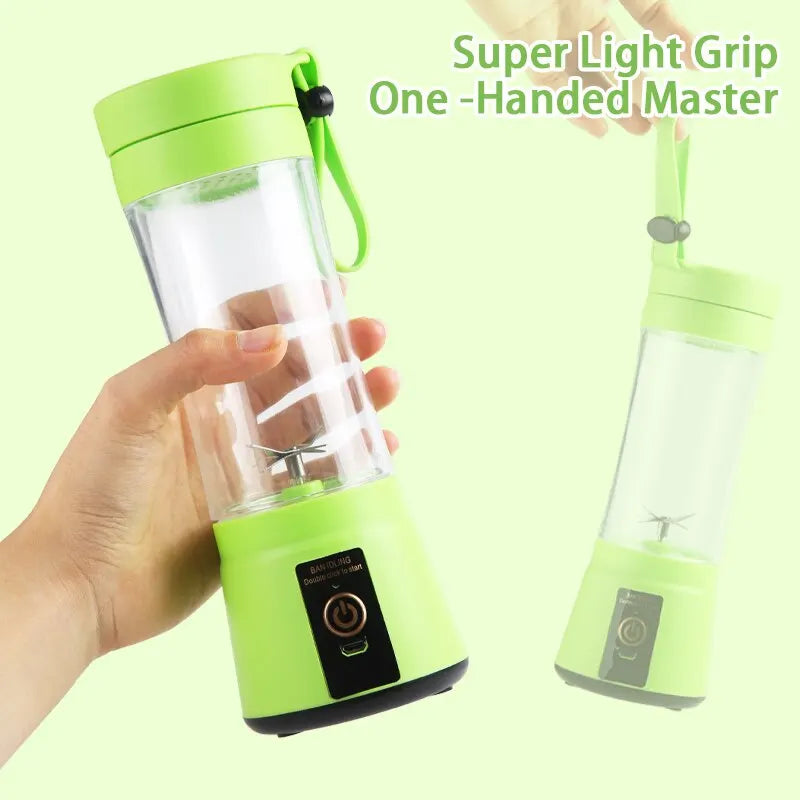 380ml Portable Electric Juicer – USB Rechargeable Mini Smoothie Blender for Travel and Kitchen Use