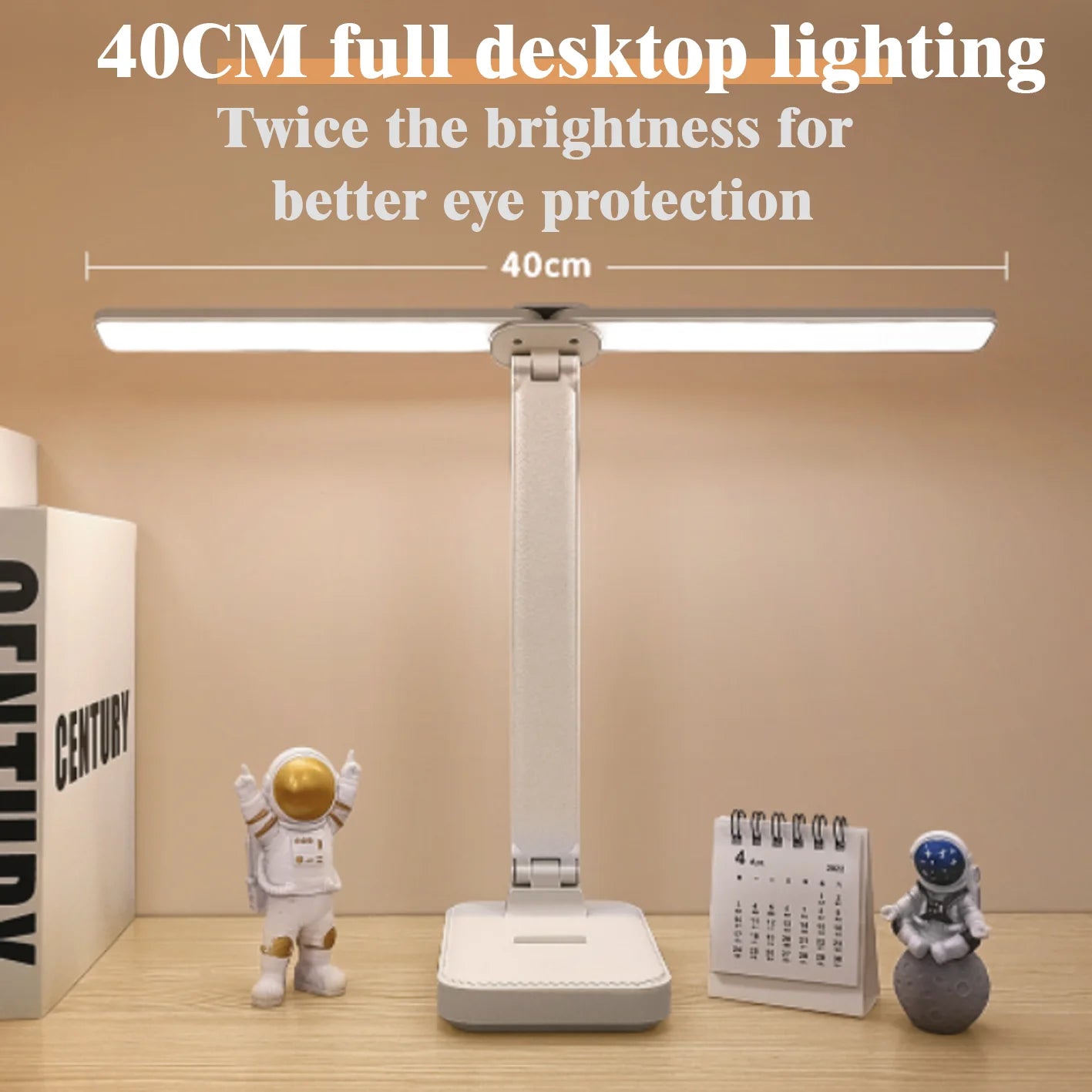 LED Desk Lamp 3 Levels Dimmable Touch Night Light USB Rechargeable Eye Protection Foldable Table Lamp