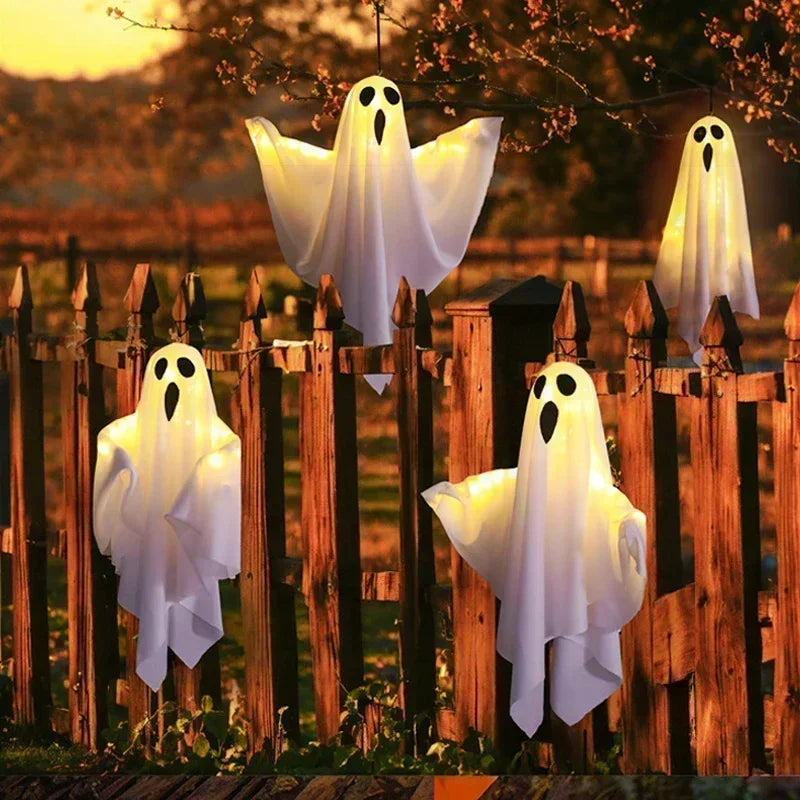 Halloween Hanging Ghost Decoration – Light-Up Flying Ghost for Indoor & Outdoor Halloween Parties