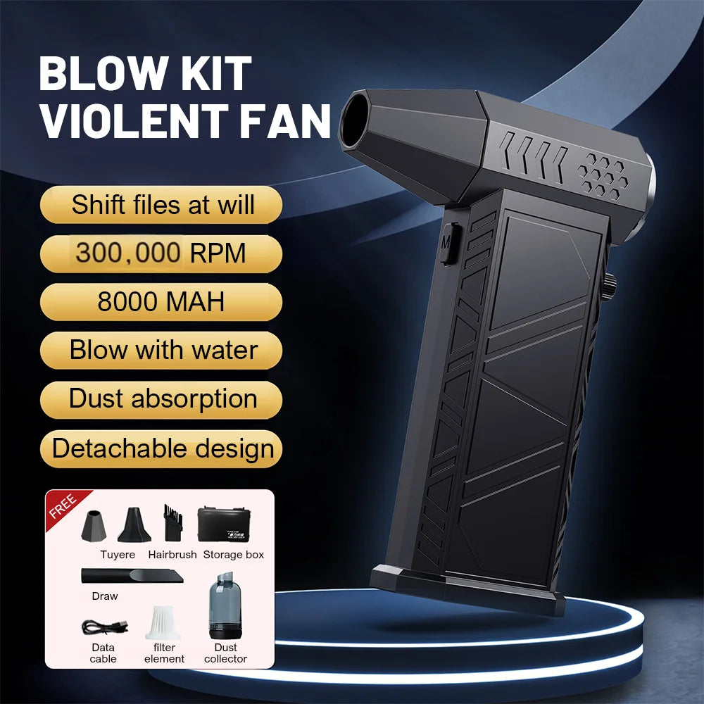 X9 Turbo Jet Fan – 300,000 RPM Brushless Air Blower & Vacuum Cleaner