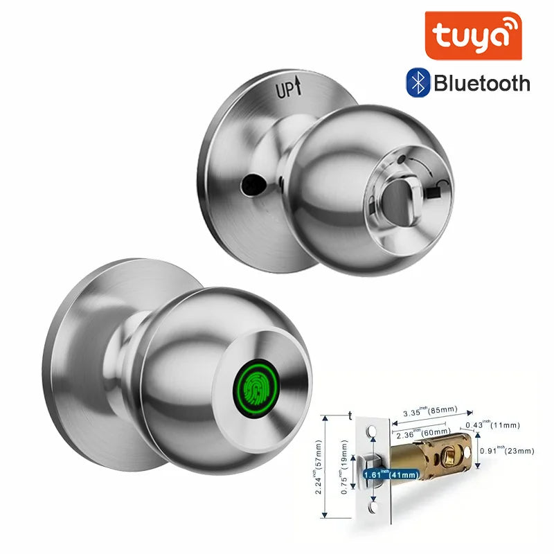 Biometric Fingerprint Smart Door Lock with Tuya App Control
