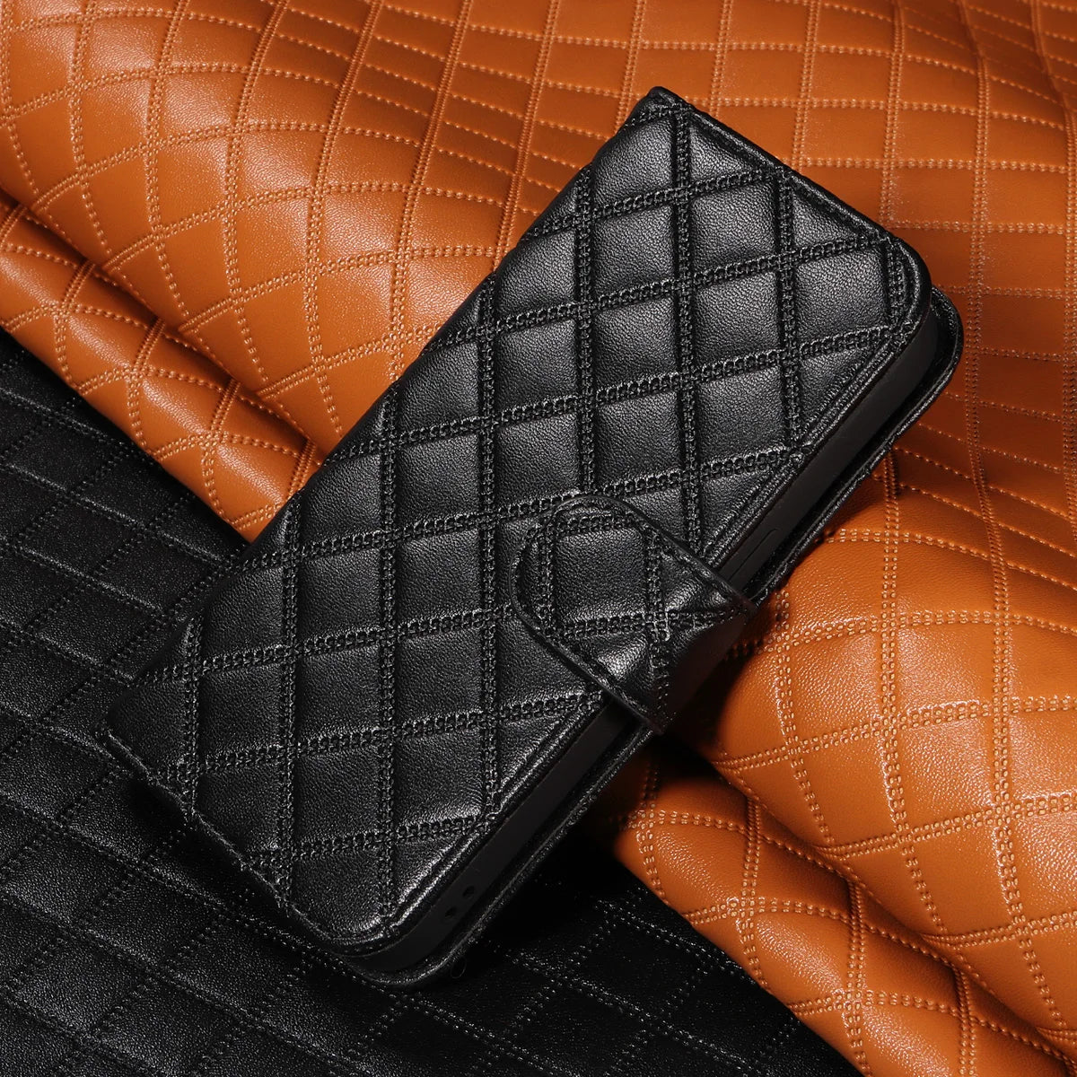 PU Leather Plaid Wallet Case for Samsung Galaxy