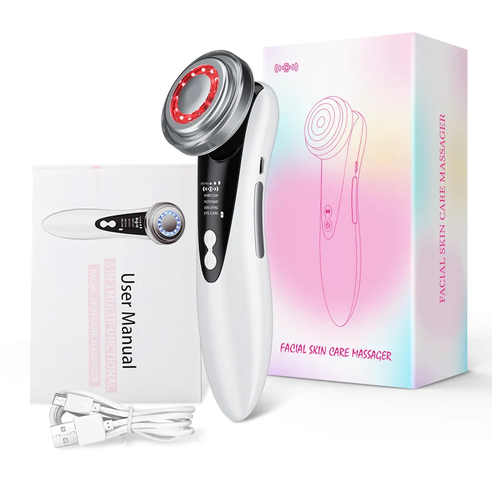 4-in-1 RF EMS Facial Massager – Wireless Skin Rejuvenation Device