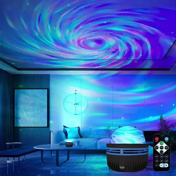 LED Galaxy Night Light Projector – Starry Sky Lamp with Remote Control and 7 Lighting Modes