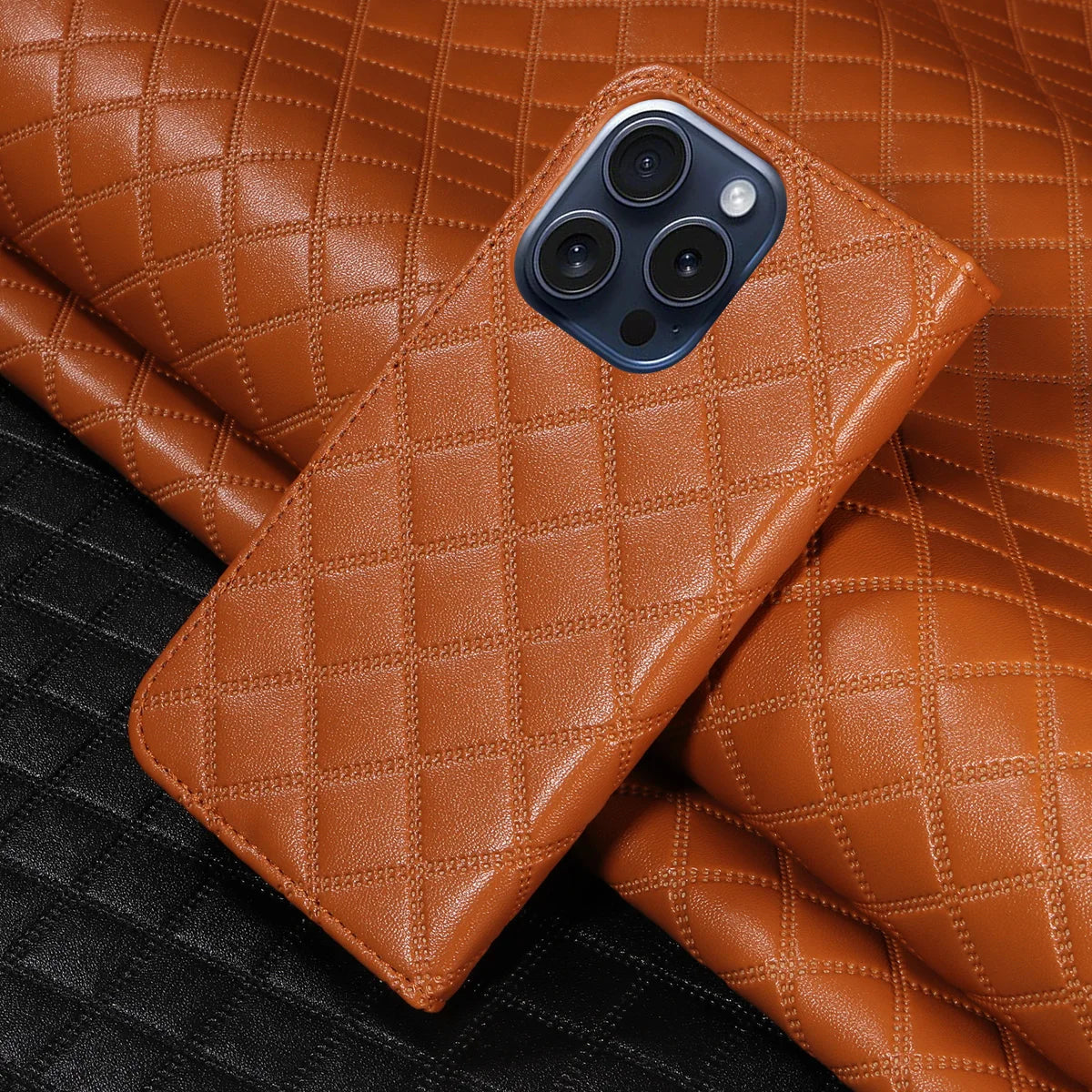 PU Leather Plaid Wallet Case for Samsung Galaxy