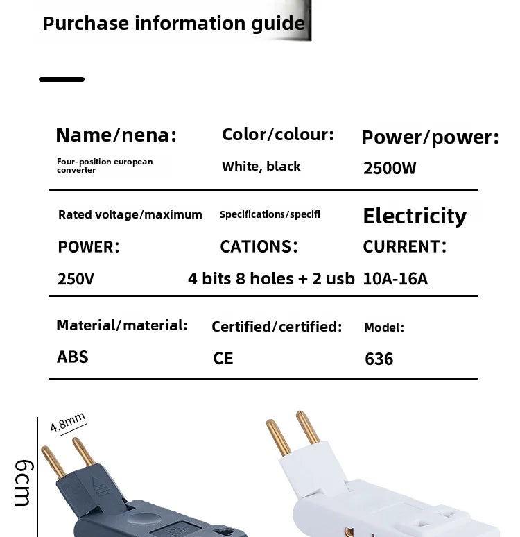 Electrical Outlet Extender – 180° Rotating Adjustable Power Socket