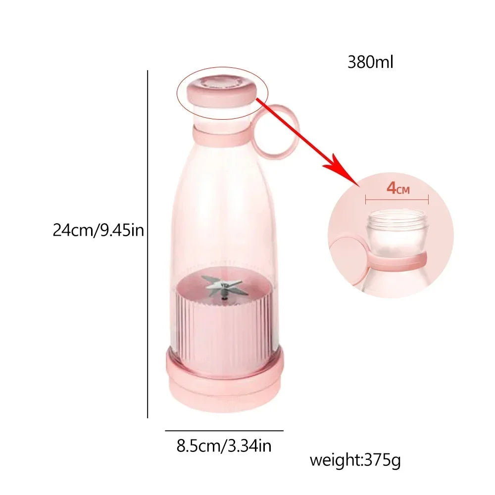 420ml Personal Portable Blender – USB Rechargeable Smoothie Maker with 6 Blades