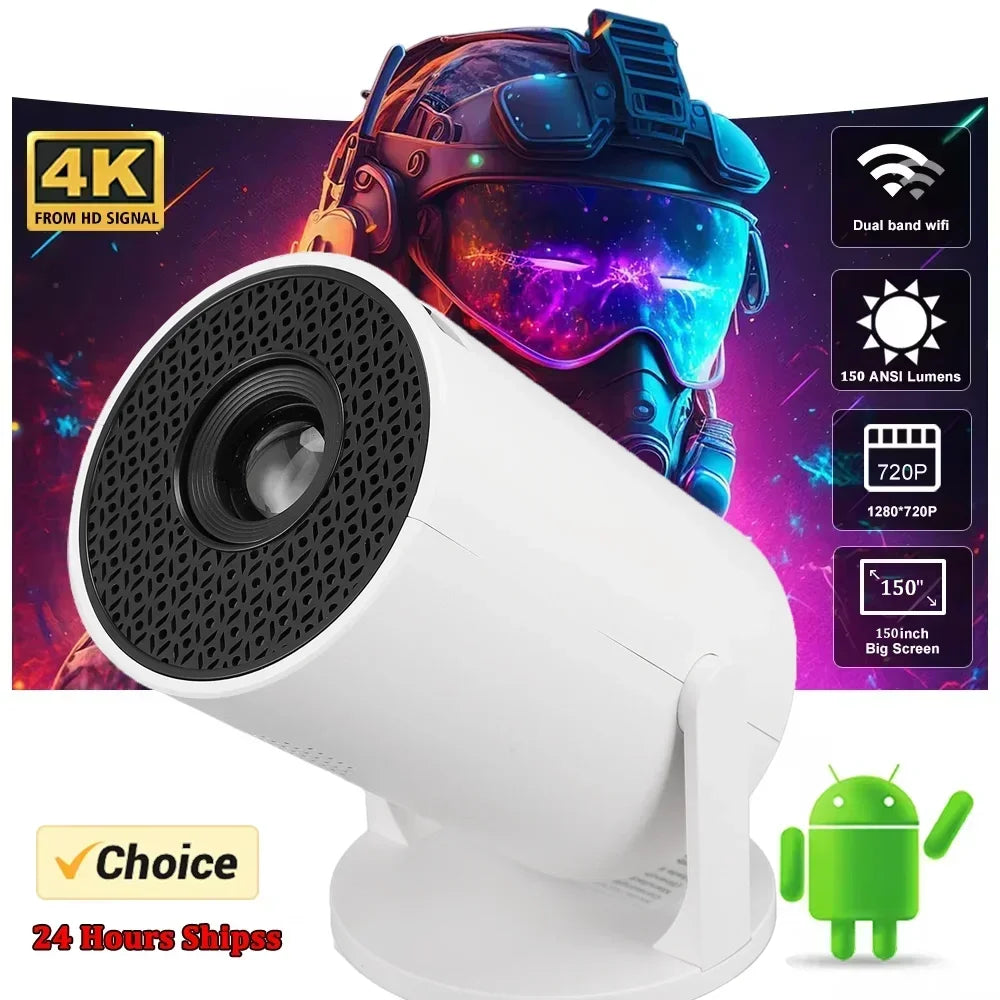 USAMR HY200 1080P Portable Projector – 270° Adjustable Mini Home Theater with Speaker & HDMI/USB Input