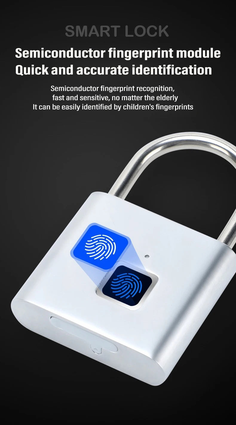 Keyless Smart Fingerprint Padlock – Secure, Modern, and Effortless Access