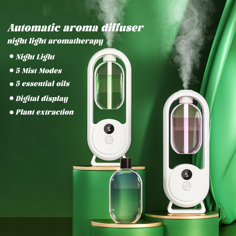 Rechargeable Portable Aroma Diffuser – Essential Oil Aromatherapy Machine with Timed Air Freshener Modes
