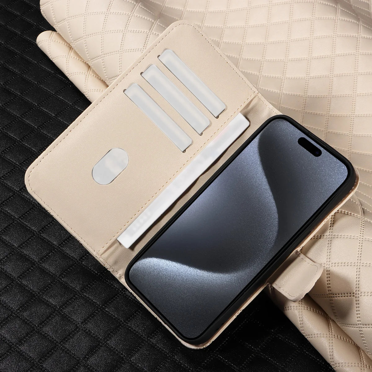 PU Leather Plaid Wallet Case for Samsung Galaxy