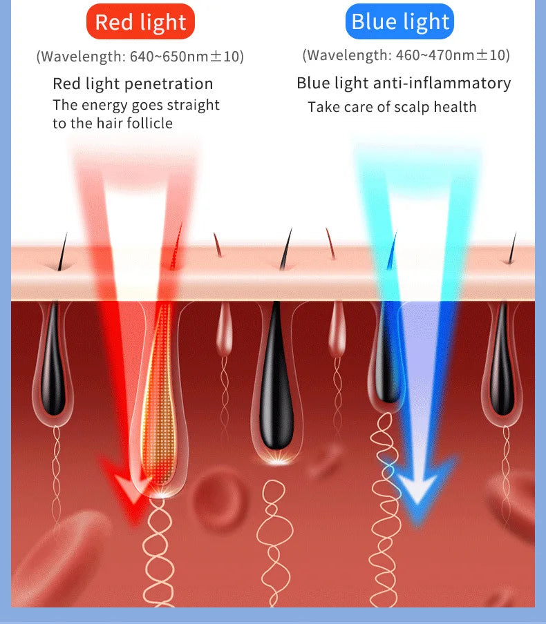 Electric Spray Massage Comb – LED Hair Growth & Scalp Care Vibration Massager Brush