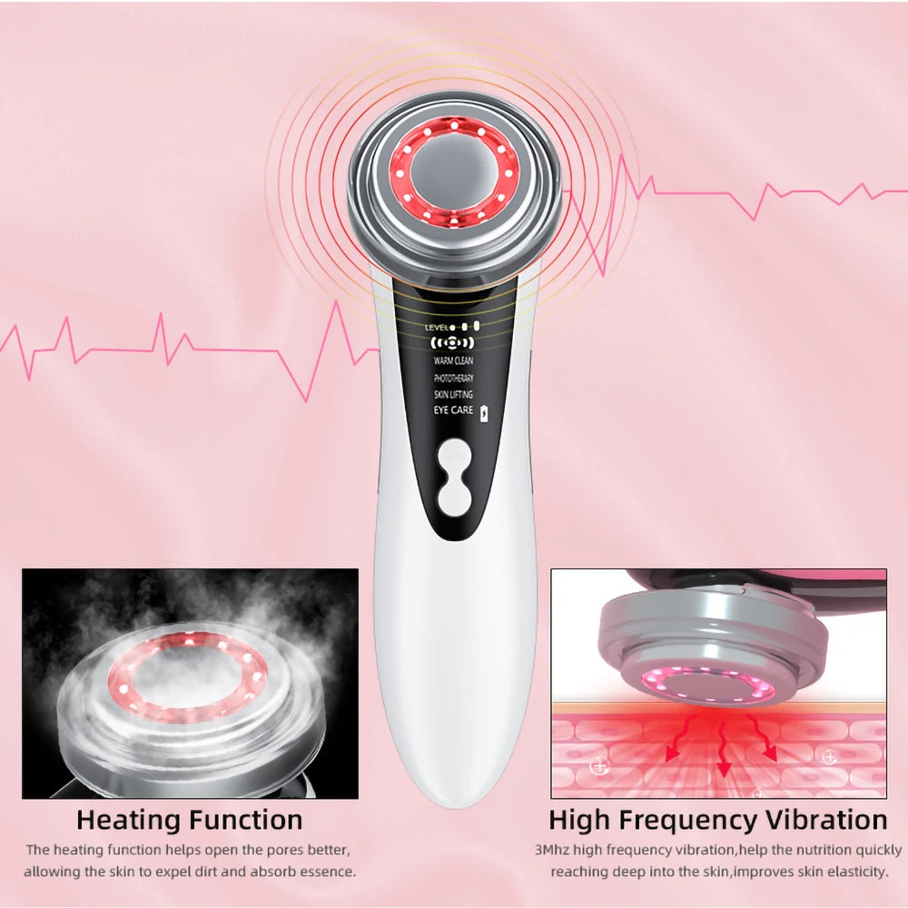 4-in-1 RF EMS Facial Massager – Wireless Skin Rejuvenation Device