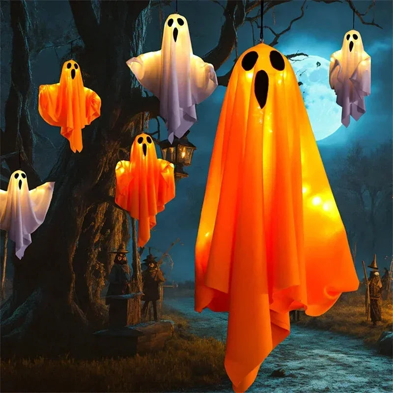 Halloween Hanging Ghost Decoration – Light-Up Flying Ghost for Indoor & Outdoor Halloween Parties