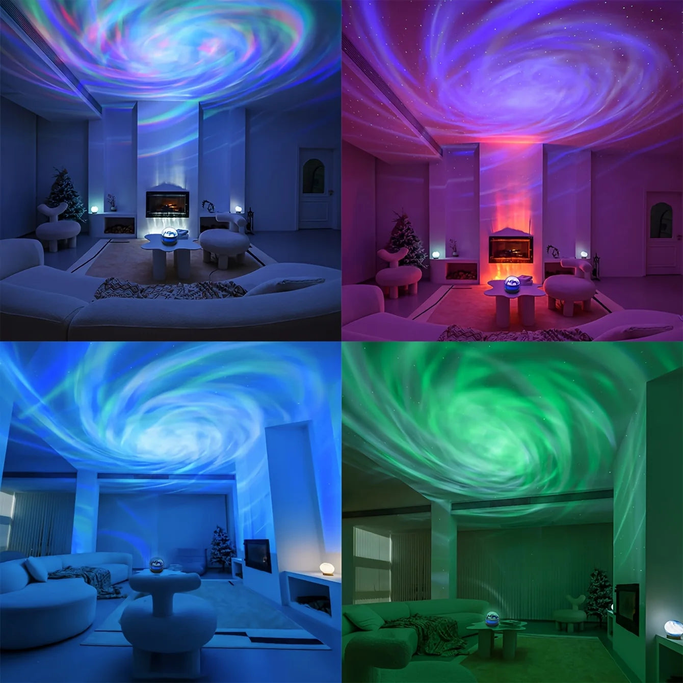LED Galaxy Night Light Projector – Starry Sky Lamp with Remote Control and 7 Lighting Modes