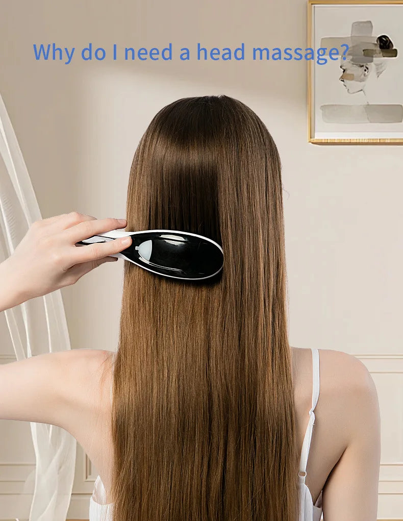 Electric Spray Massage Comb – LED Hair Growth & Scalp Care Vibration Massager Brush