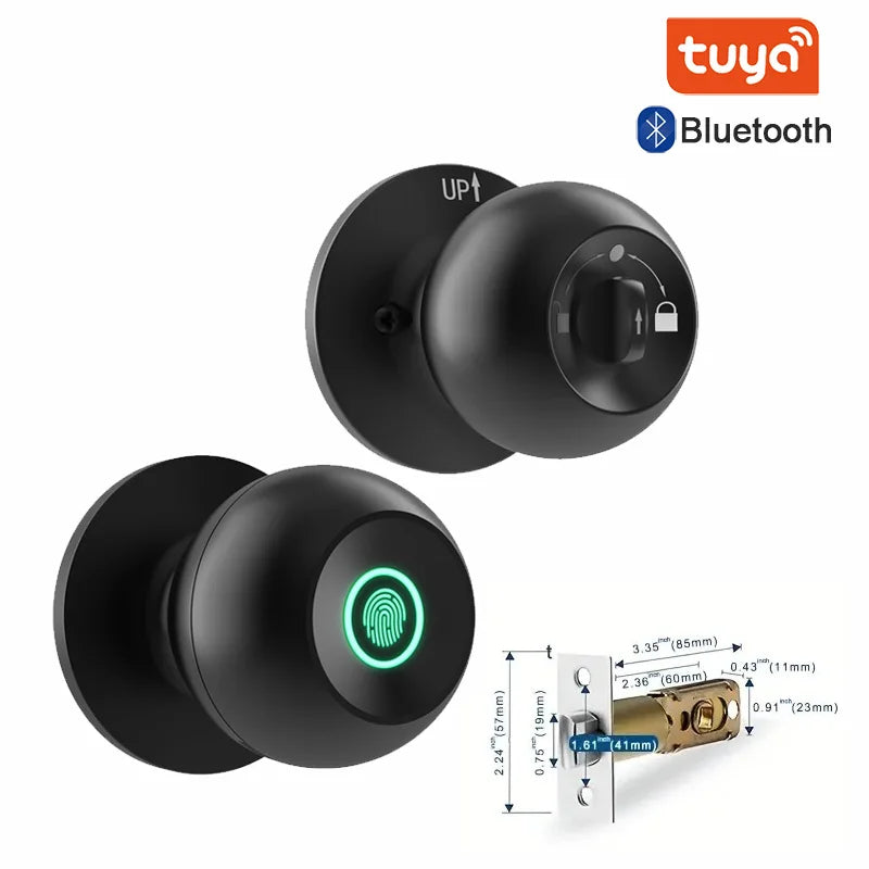 Biometric Fingerprint Smart Door Lock with Tuya App Control