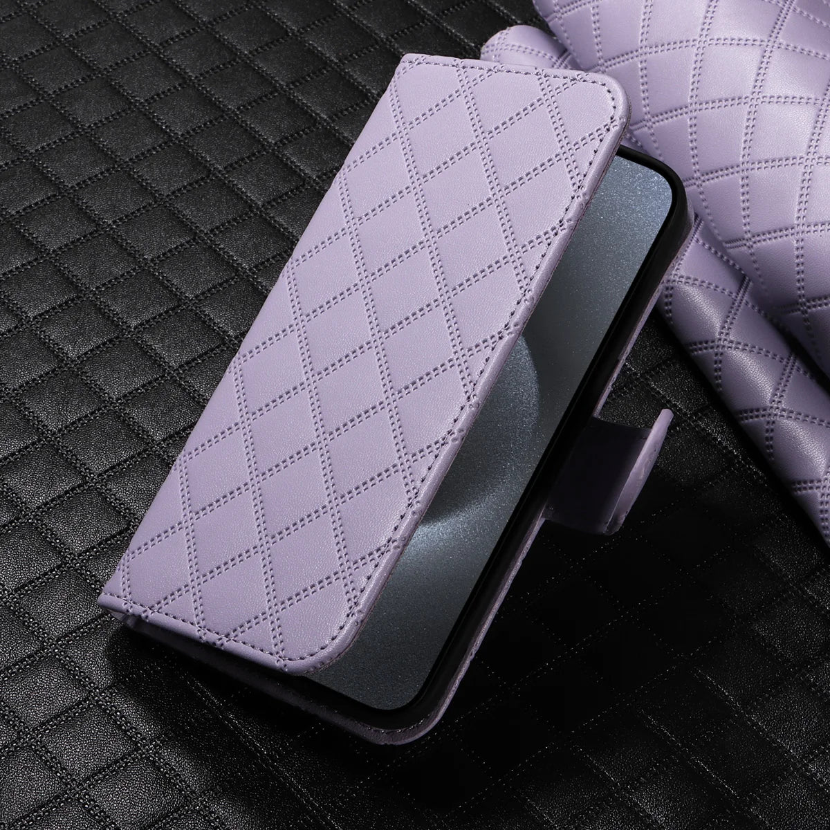 PU Leather Plaid Wallet Case for Samsung Galaxy