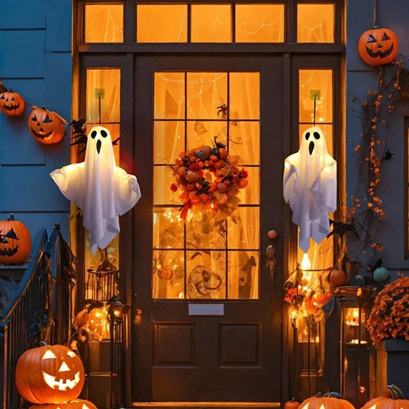 Halloween Hanging Ghost Decoration – Light-Up Flying Ghost for Indoor & Outdoor Halloween Parties