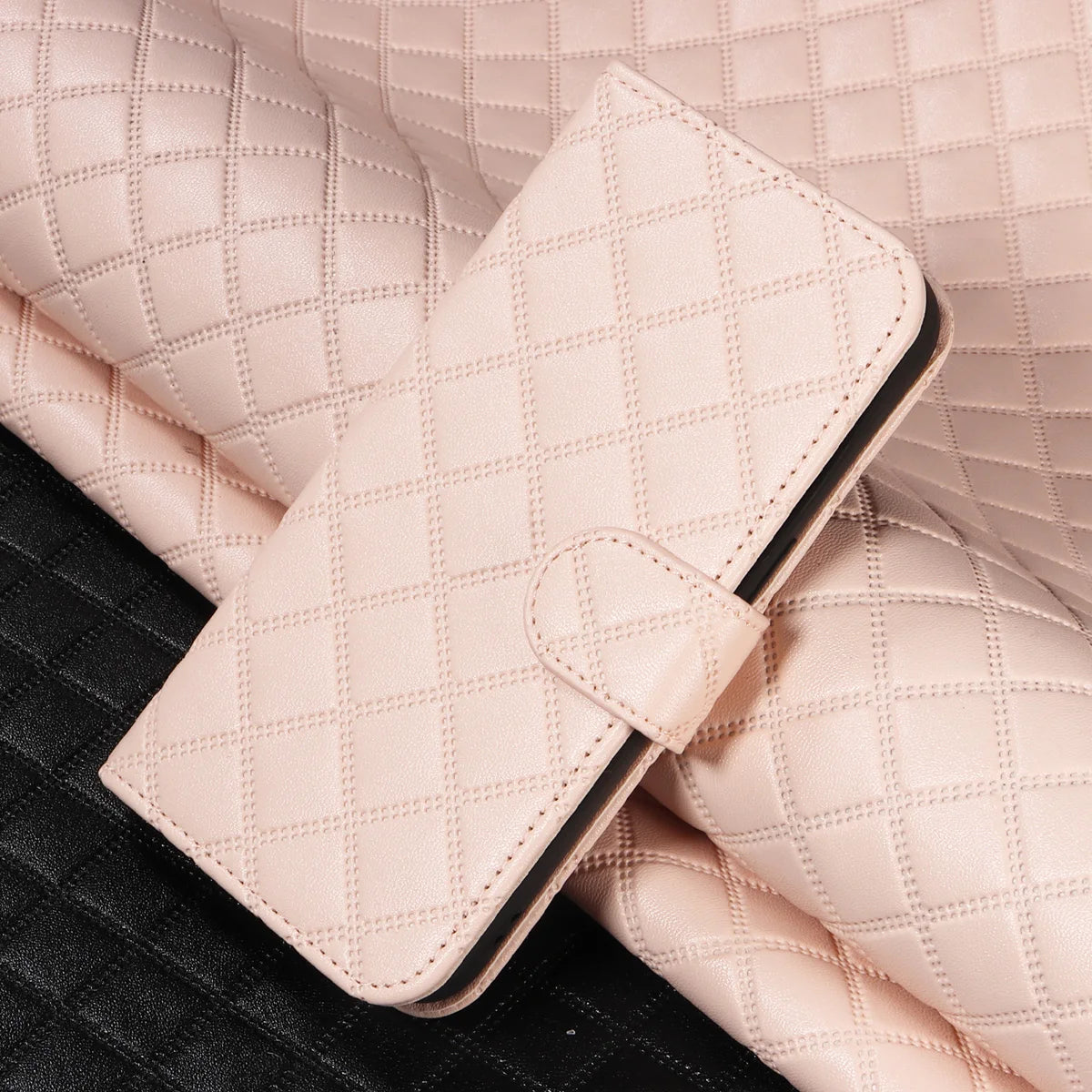 PU Leather Plaid Wallet Case for Samsung Galaxy