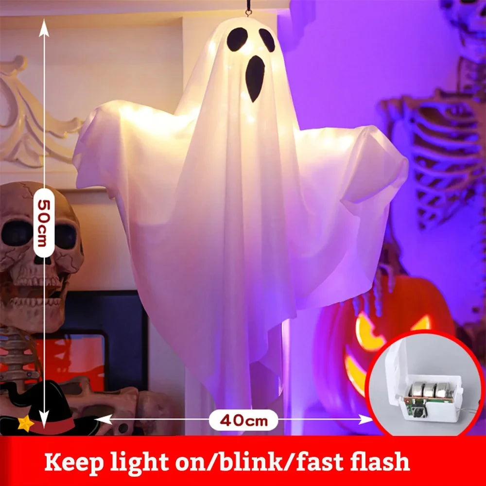 Halloween Hanging Ghost Decoration – Light-Up Flying Ghost for Indoor & Outdoor Halloween Parties