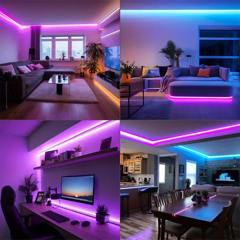 RGB LED Strip Lights – Flexible Room Lighting with App and Remote Control
