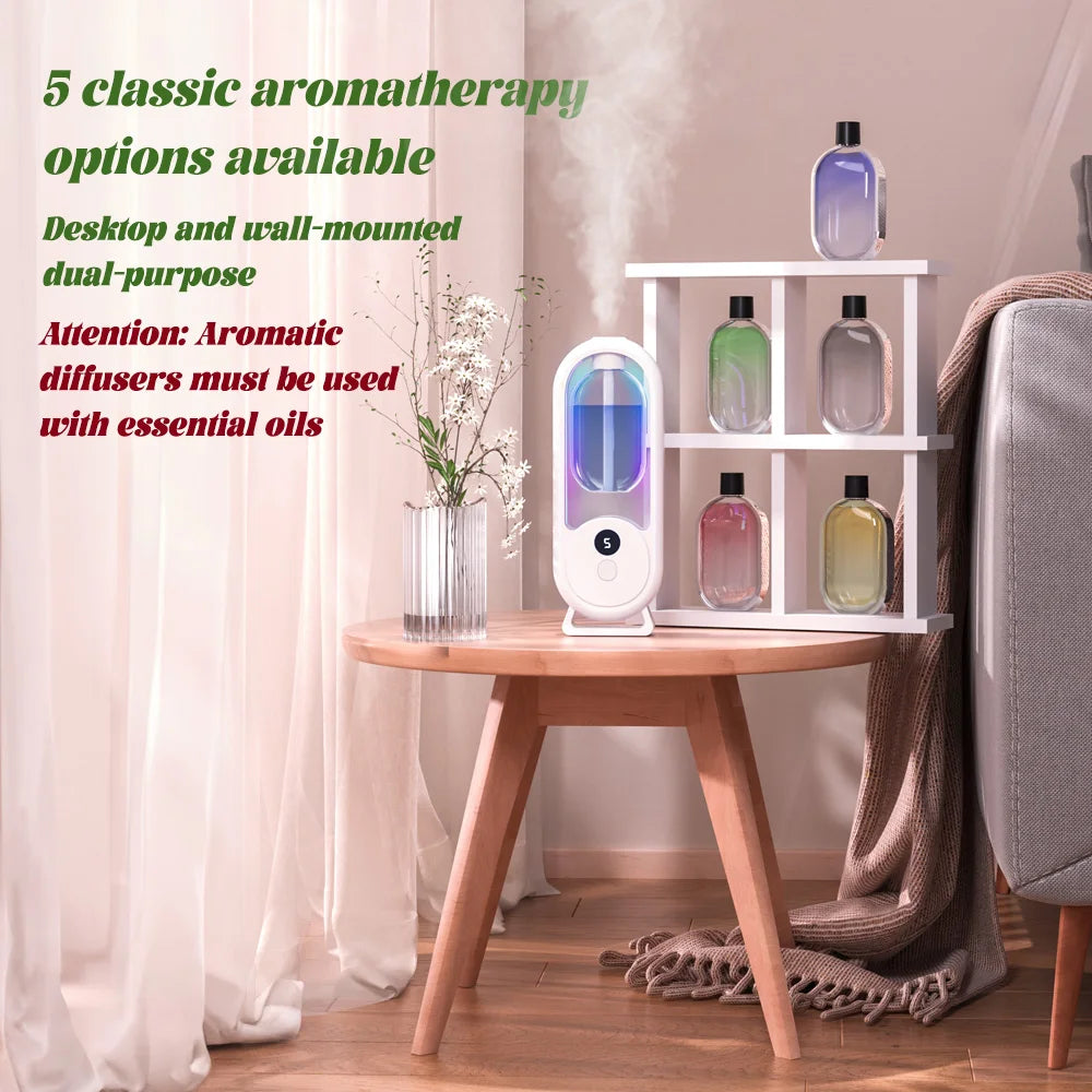 Rechargeable Portable Aroma Diffuser – Essential Oil Aromatherapy Machine with Timed Air Freshener Modes