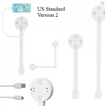 Electrical Outlet Extender – 180° Rotating Adjustable Power Socket