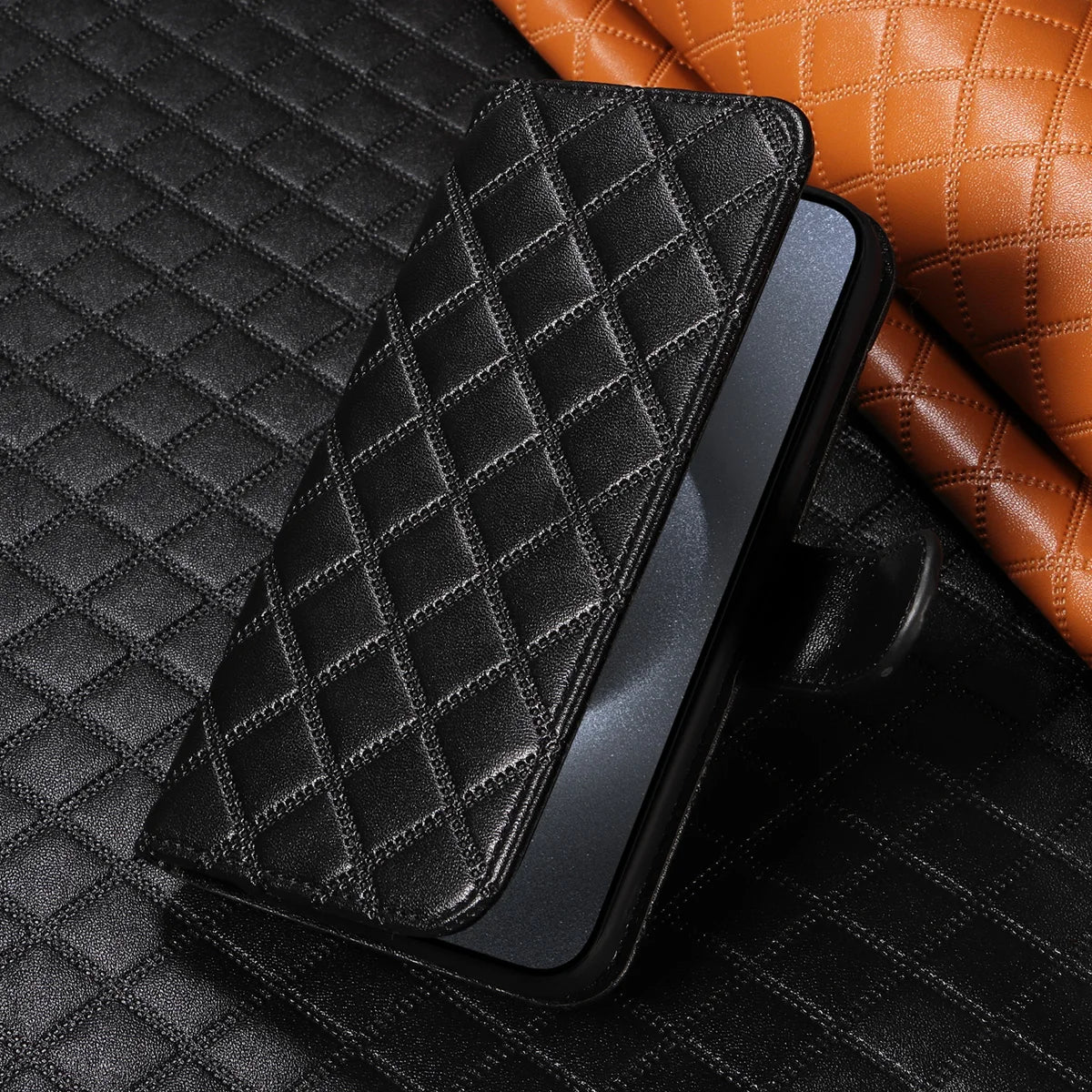 PU Leather Plaid Wallet Case for Samsung Galaxy