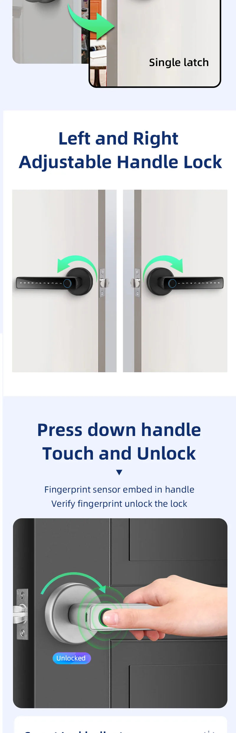 Tuya BLE Fingerprint Smart Door Lock