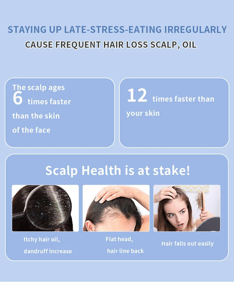 Electric Spray Massage Comb – LED Hair Growth & Scalp Care Vibration Massager Brush