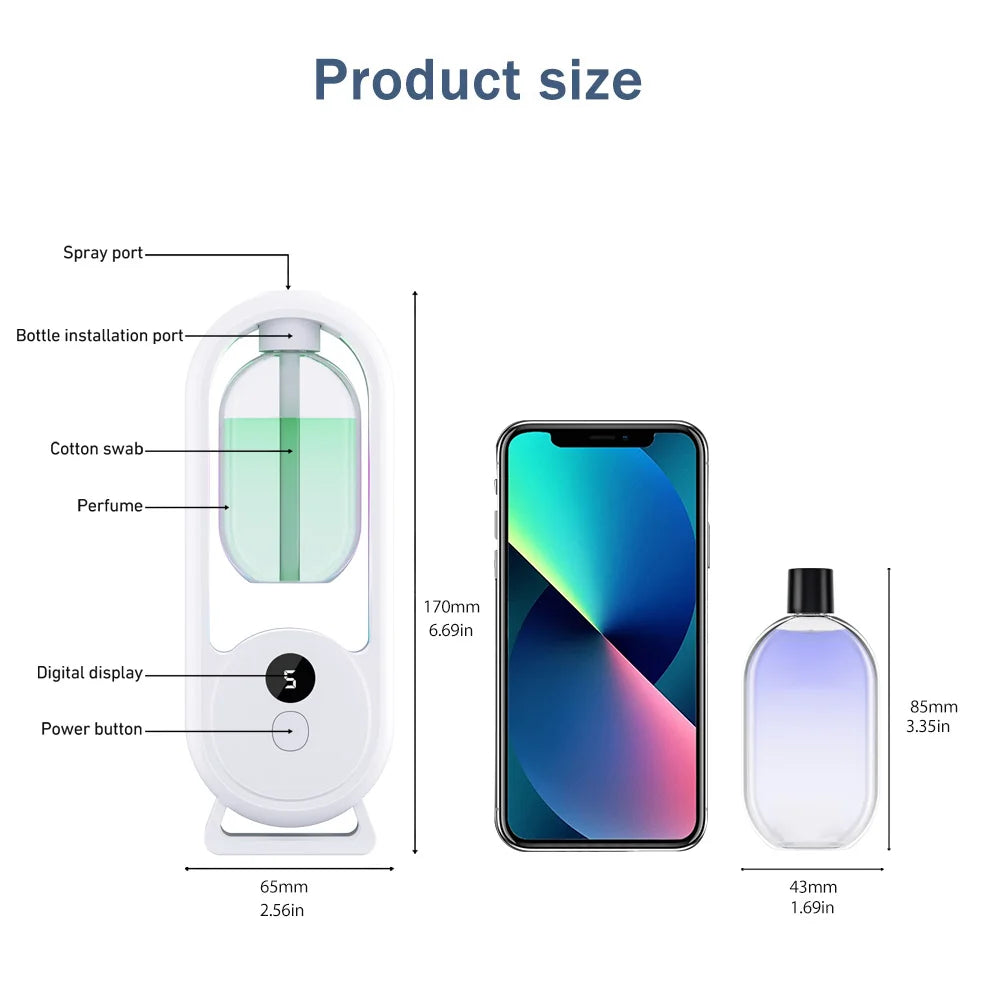 Rechargeable Portable Aroma Diffuser – Essential Oil Aromatherapy Machine with Timed Air Freshener Modes