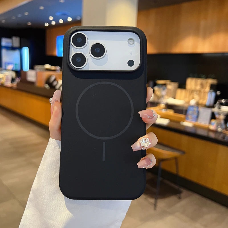 Luxury Liquid Silicone Magnetic Phone Case – Compatible with MagSafe Wireless Charging