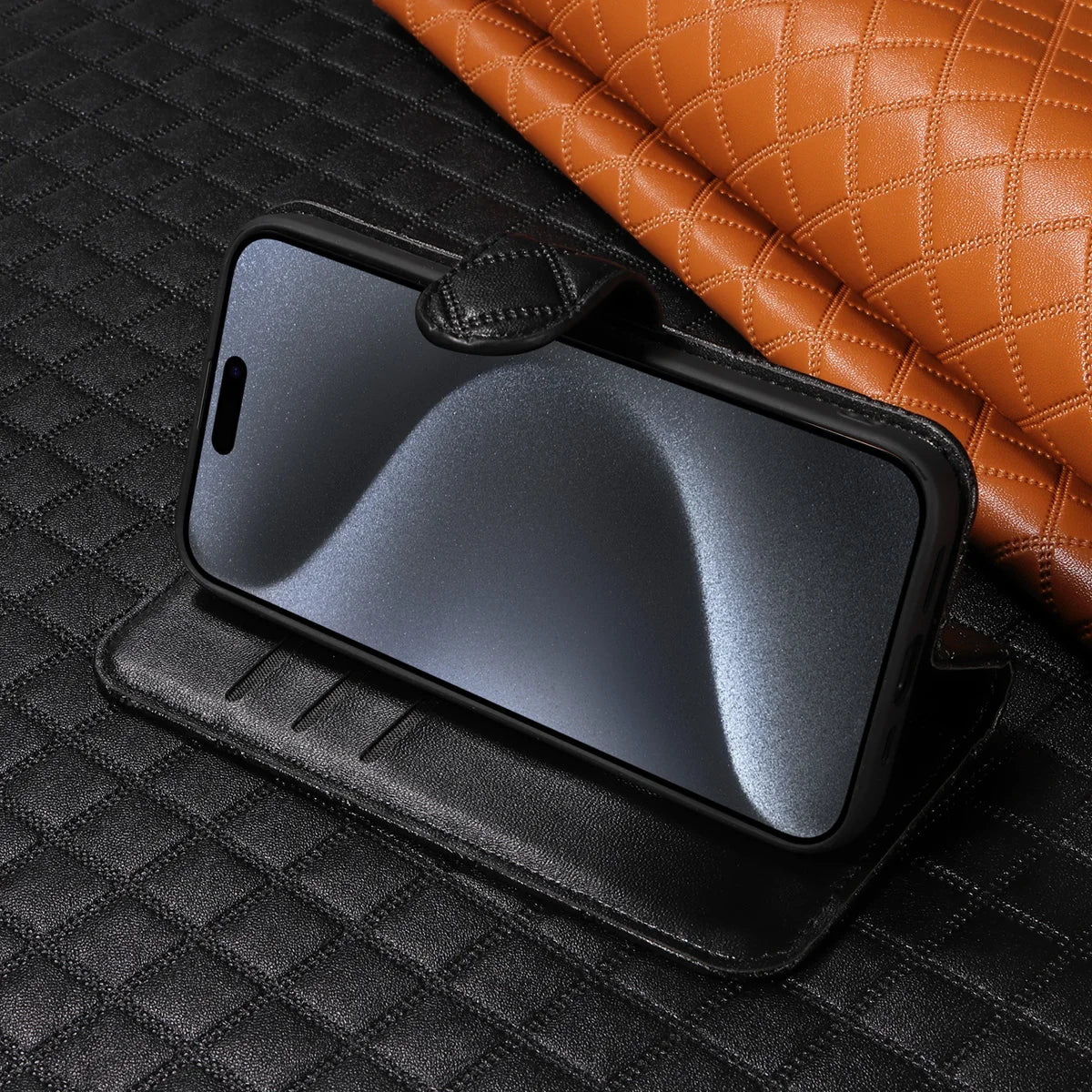PU Leather Plaid Wallet Case for Samsung Galaxy