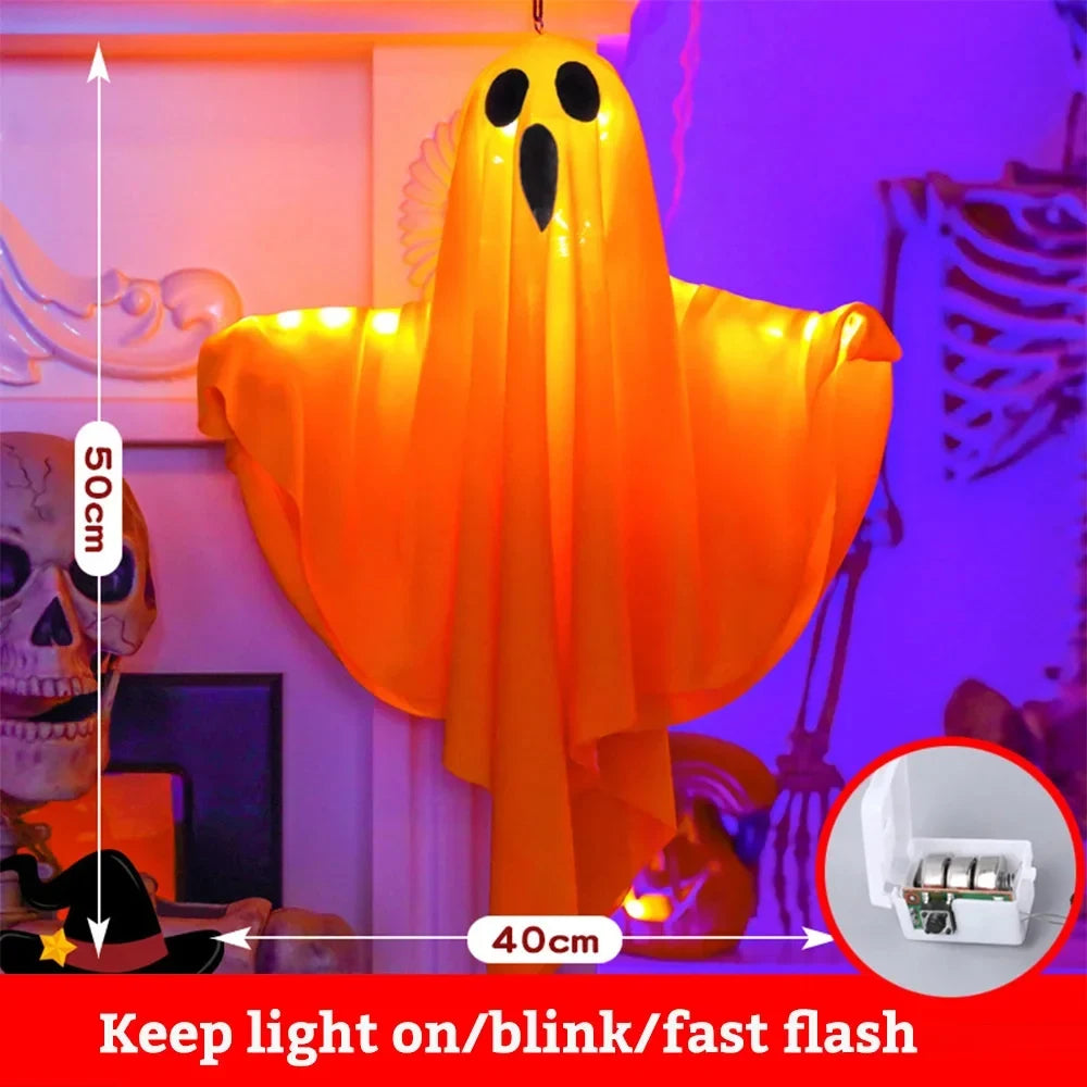 Halloween Hanging Ghost Decoration – Light-Up Flying Ghost for Indoor & Outdoor Halloween Parties