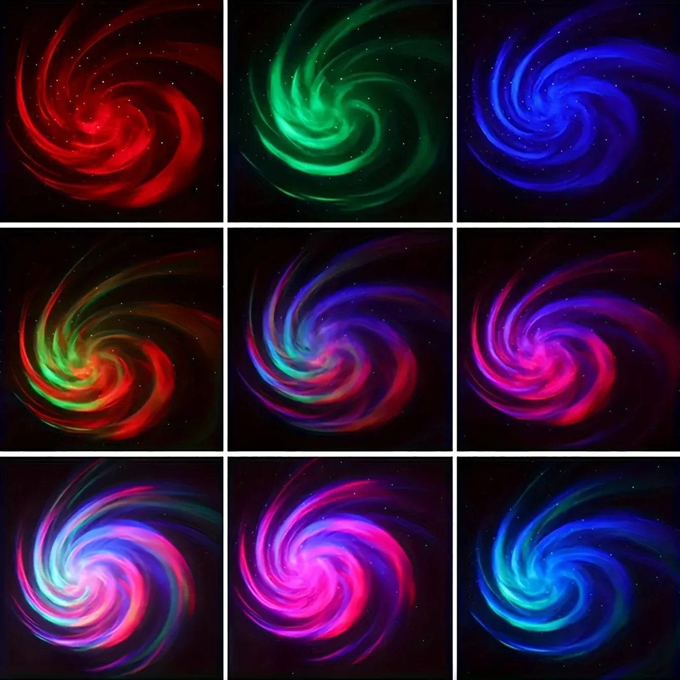 LED Galaxy Night Light Projector – Starry Sky Lamp with Remote Control and 7 Lighting Modes