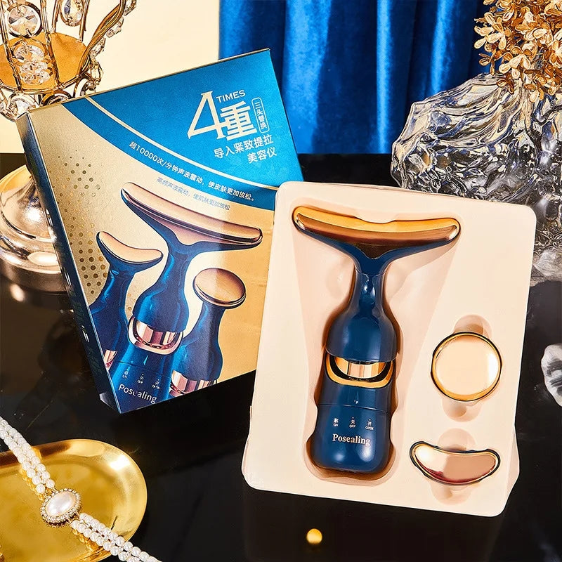 3 in 1 Facial Lifting Device Neck Facial Eye Massager for Anti Aging and Skin Tightening