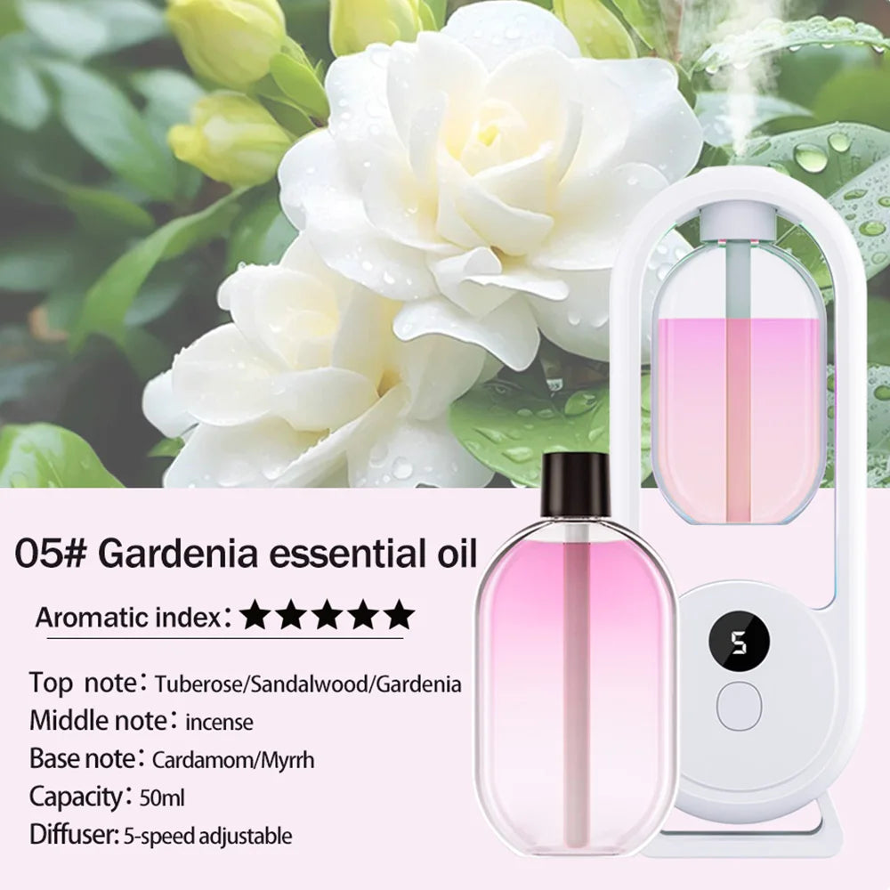 Rechargeable Portable Aroma Diffuser – Essential Oil Aromatherapy Machine with Timed Air Freshener Modes