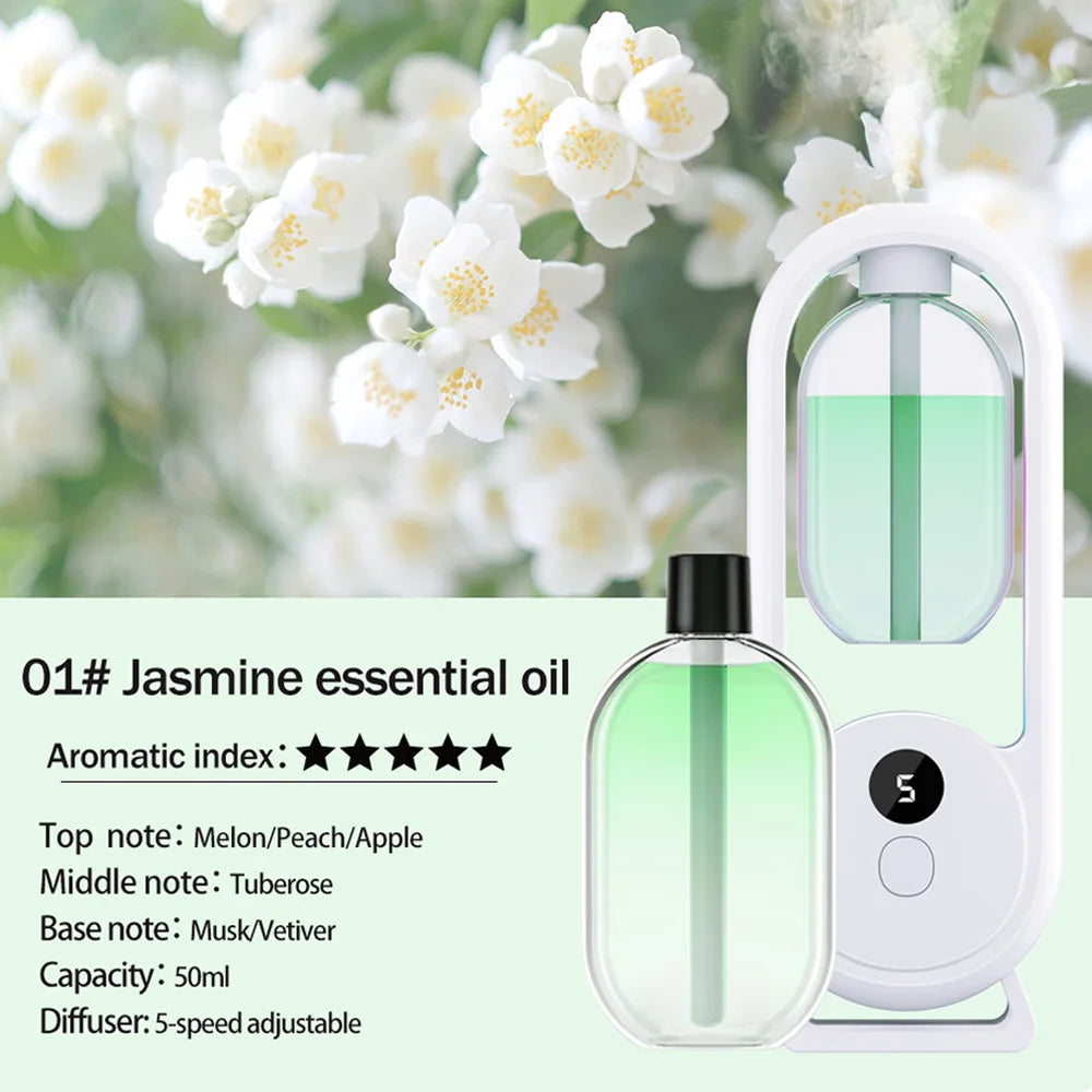 Rechargeable Portable Aroma Diffuser – Essential Oil Aromatherapy Machine with Timed Air Freshener Modes