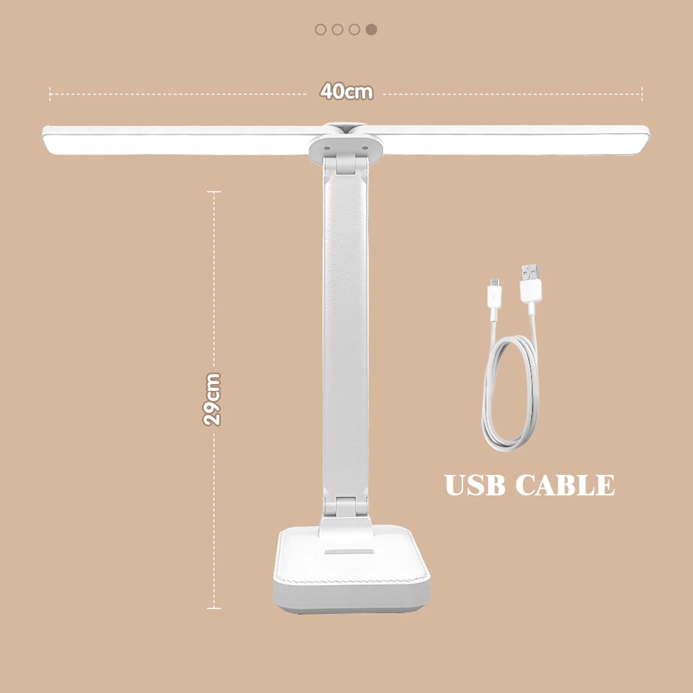 LED Desk Lamp 3 Levels Dimmable Touch Night Light USB Rechargeable Eye Protection Foldable Table Lamp