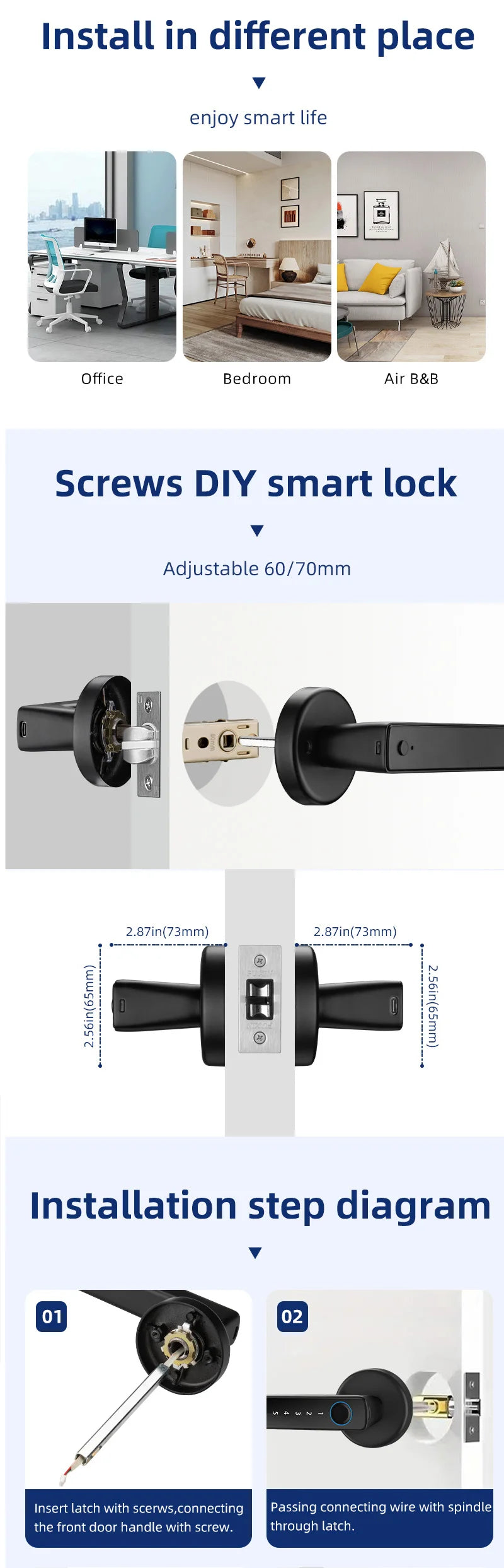 Tuya BLE Fingerprint Smart Door Lock