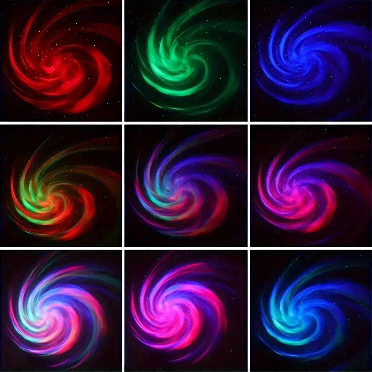 LED Galaxy Night Light Projector – Starry Sky Lamp with Remote Control and 7 Lighting Modes